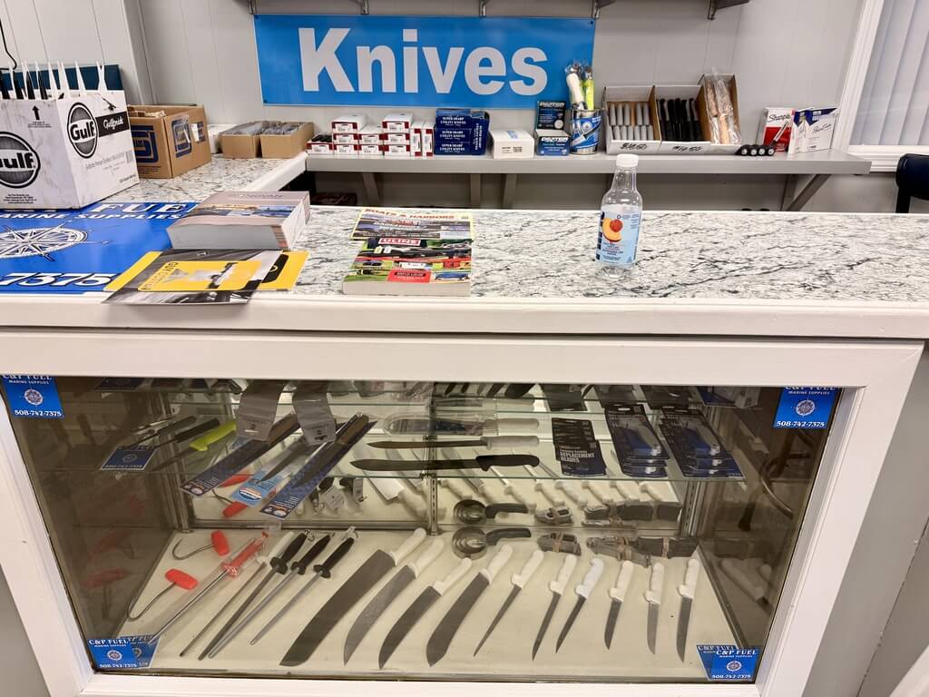 C&P Fuelc store knives display cabinet